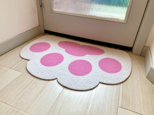 Load image into Gallery viewer, Cricket & Junebug Doormat Cat Paws 23x35 (White & Pink)