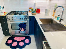 Load image into Gallery viewer, Cricket &amp; Junebug Oven Mitts Cat Paws - Navy Blue &amp; Pink
