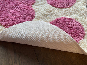 Cricket & Junebug Bathroom Rug/Mat Cat Paws 23x35 Inch (White & Pink)