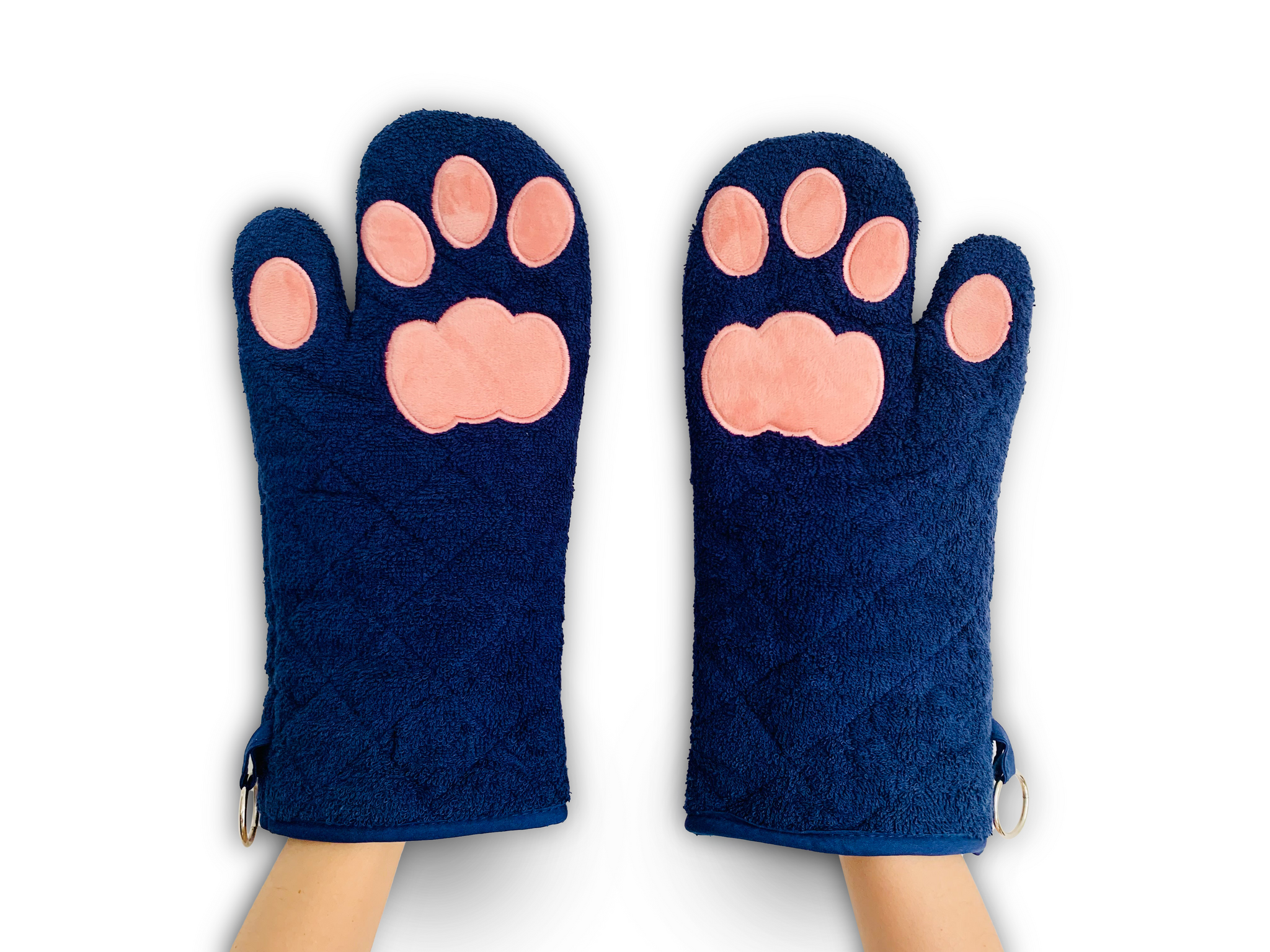 Cricket & Junebug Gants de cuisine Motif pattes de chat Blanc/rose :  : Maison