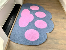Load image into Gallery viewer, Cricket &amp; Junebug Doormat Cat Paws 23x35 (Blue &amp; Pink)
