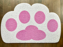 Load image into Gallery viewer, Cricket &amp; Junebug Doormat Cat Paws 23x35 (White &amp; Pink)
